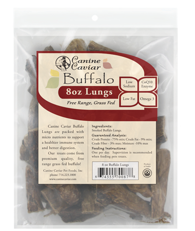 Canine Caviar Buffalo Lung Dog & Cat Treats 1 lb