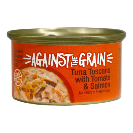 Against the Grain Tuna Toscano Salmon Tomato Dinner Cat 2.8 oz