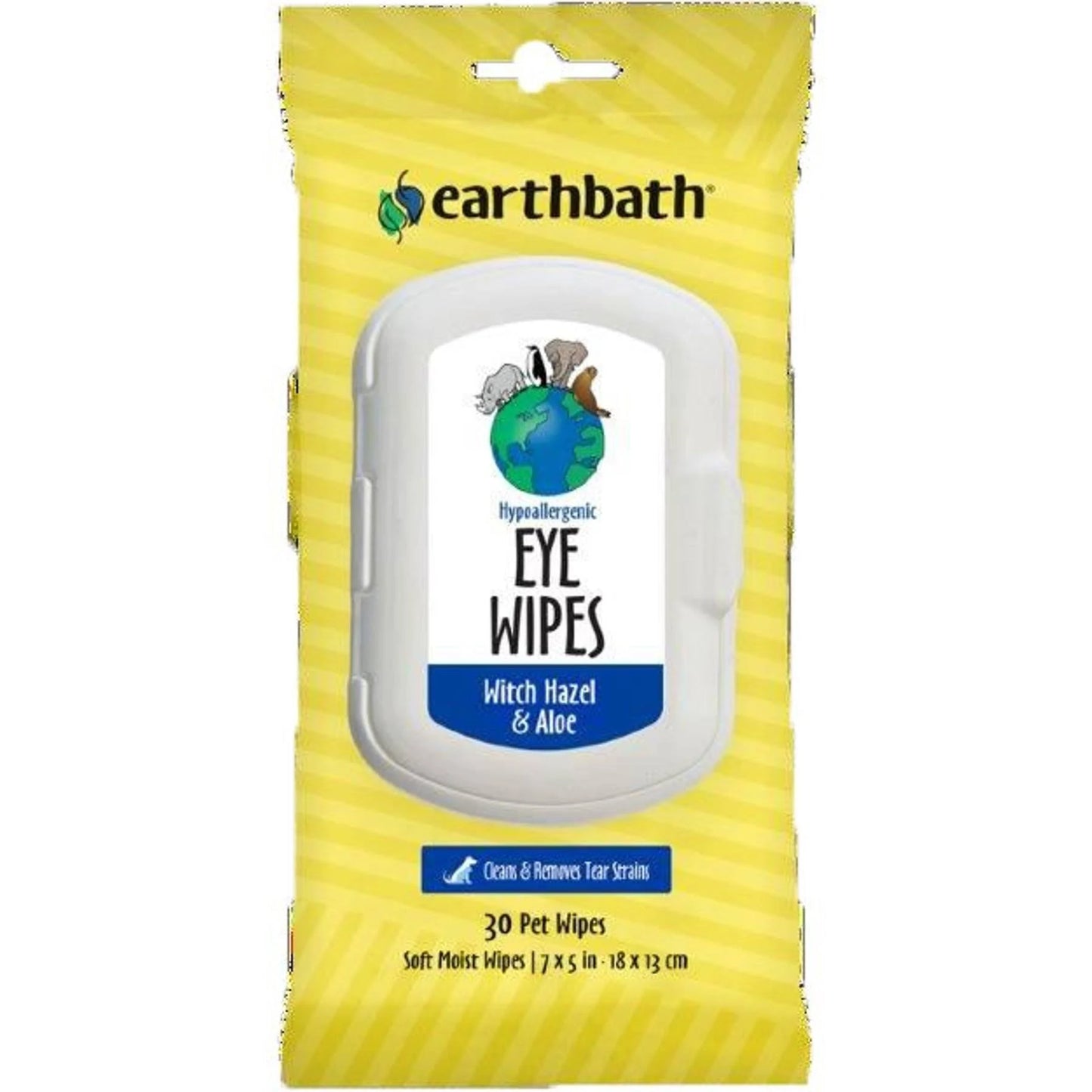 Earthbath Eye Wipes Witch Hazel & Aloe 30 ct