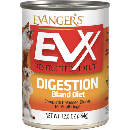 Evanger's EVX Restricted Diet Digestion Bland Diet Dog, 12.5 oz, case of 12
