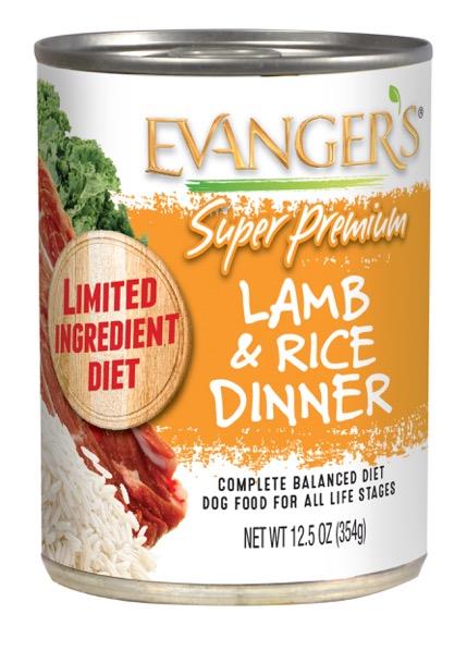 Evanger's Super Premium Lamb & Rice Dinner Canned Dog Food, Case of 12, 12.8-oz