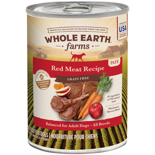 Merrick Whole Earth Farms Red Meat Can Dog , 2 Sizes, LIMITED SUPPLY