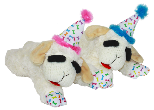 Multipet Lamb Chop with Birthday Hat, Medium