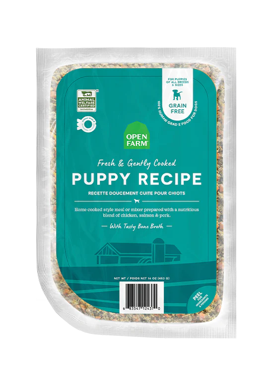 Open Farm Gently Cooked Frozen Puppy Food 10 / 8 oz