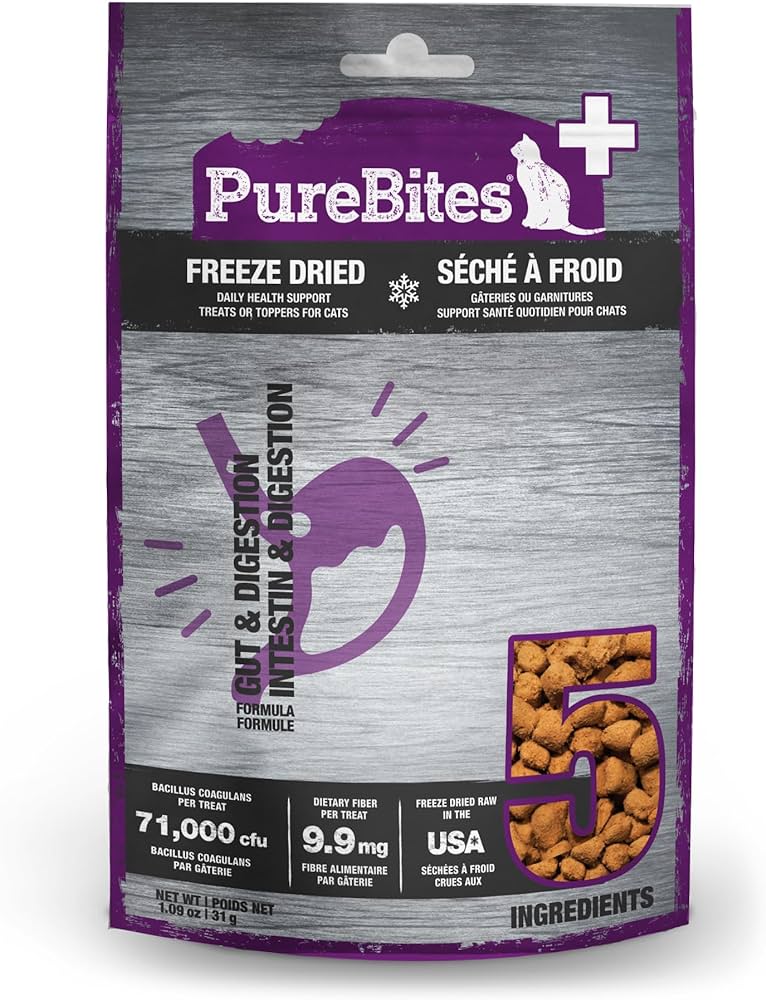 PureBites Plus Freeze Dried Gut & Digestion Cat Treats 1.09 oz