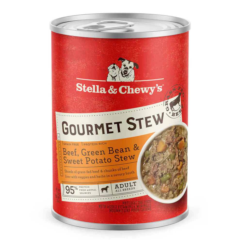 Stella & Chewy's Gourmet Stew Beef w Green Beans & Sweet Potato Dog, 12.5 oz
