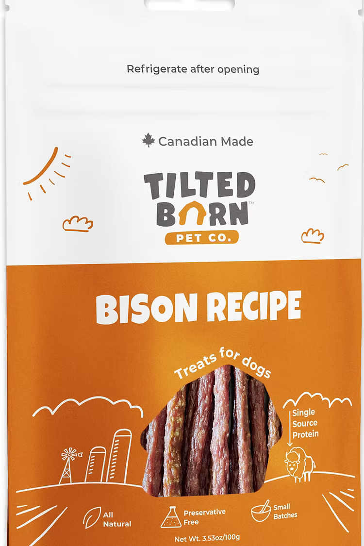 Tilted Barn Bison, Dog Treats, 3.53 oz  2 Sizes