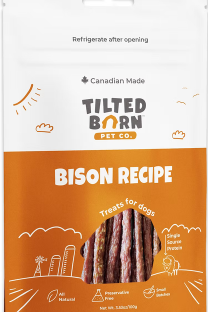 Tilted Barn Bison, Dog Treats, 3.53 oz  2 Sizes