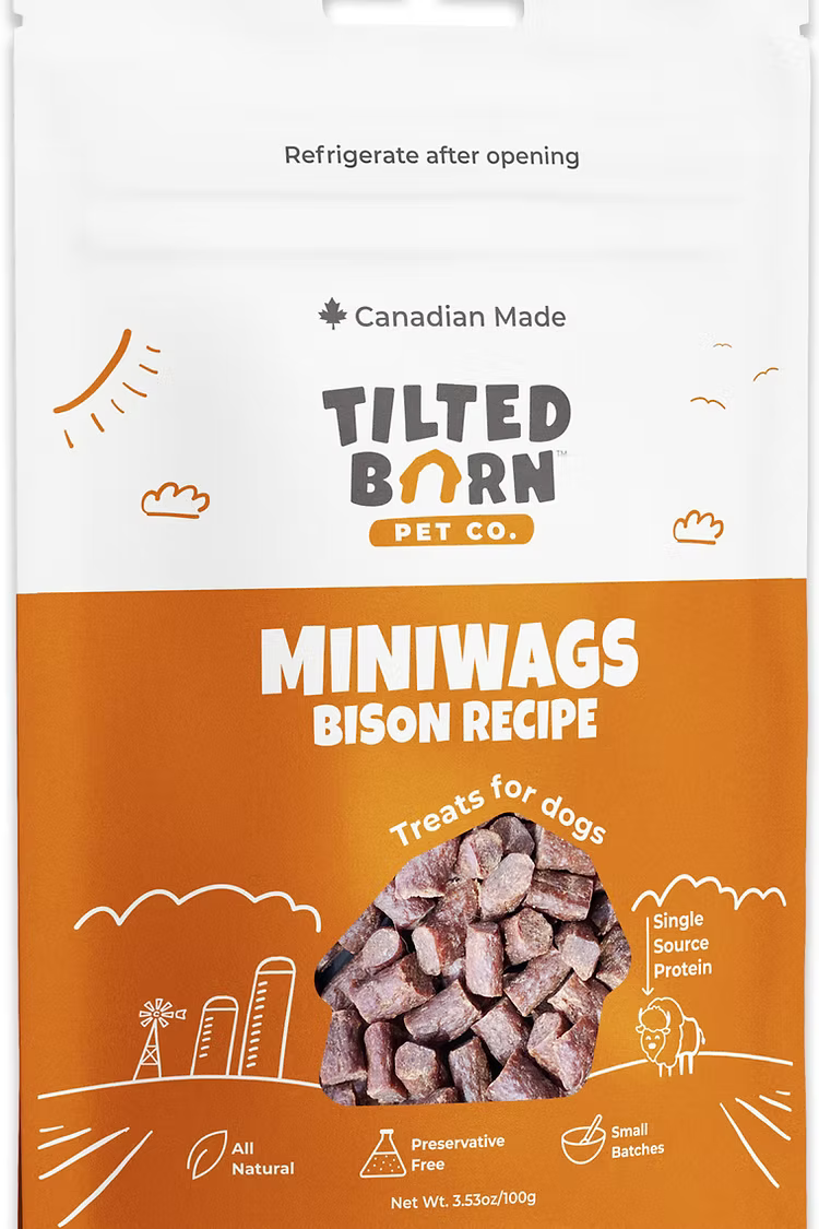 Tilted Barn Bison, Dog Treats, 3.53 oz  2 Sizes