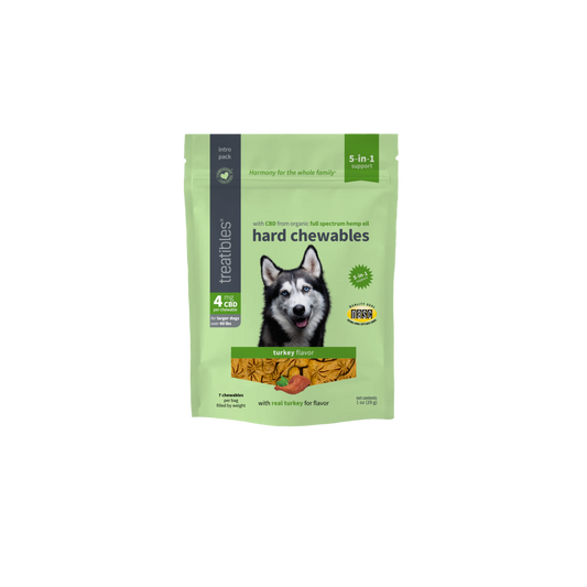 Treatibles Hard Chewables Turkey Flavor 1 mg & 4 mg for Dogs
