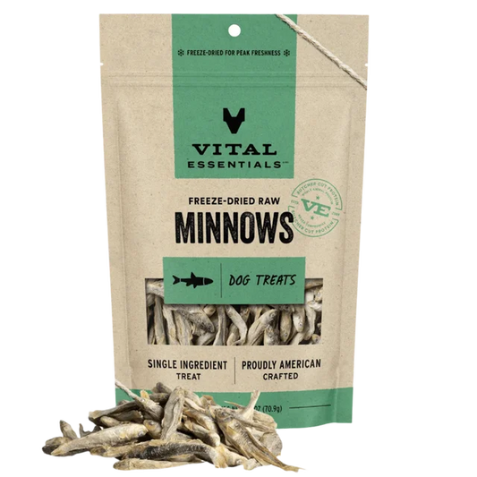 Vital Essentials Freeze Dried Grain Free Minnows Treats for Dogs