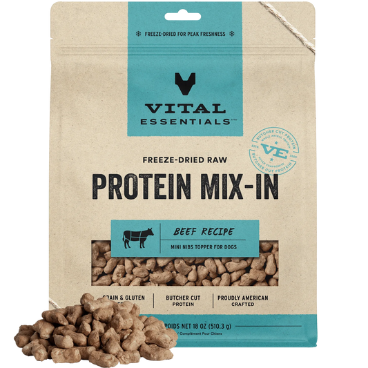 Vital Essentials Freeze Dried Raw Beef Protein Boost Meal Topper Dog 18 oz