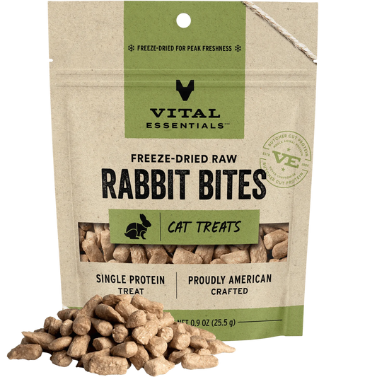 Vital Essentials Vital Cat Freeze Dried Grain Free Rabbit Bites Cat Treats