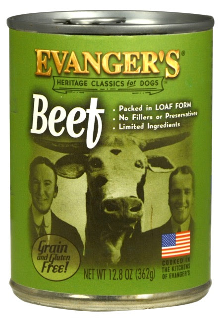 Evanger's Beef Grain-Free Canned Dog Food, 12.7-oz