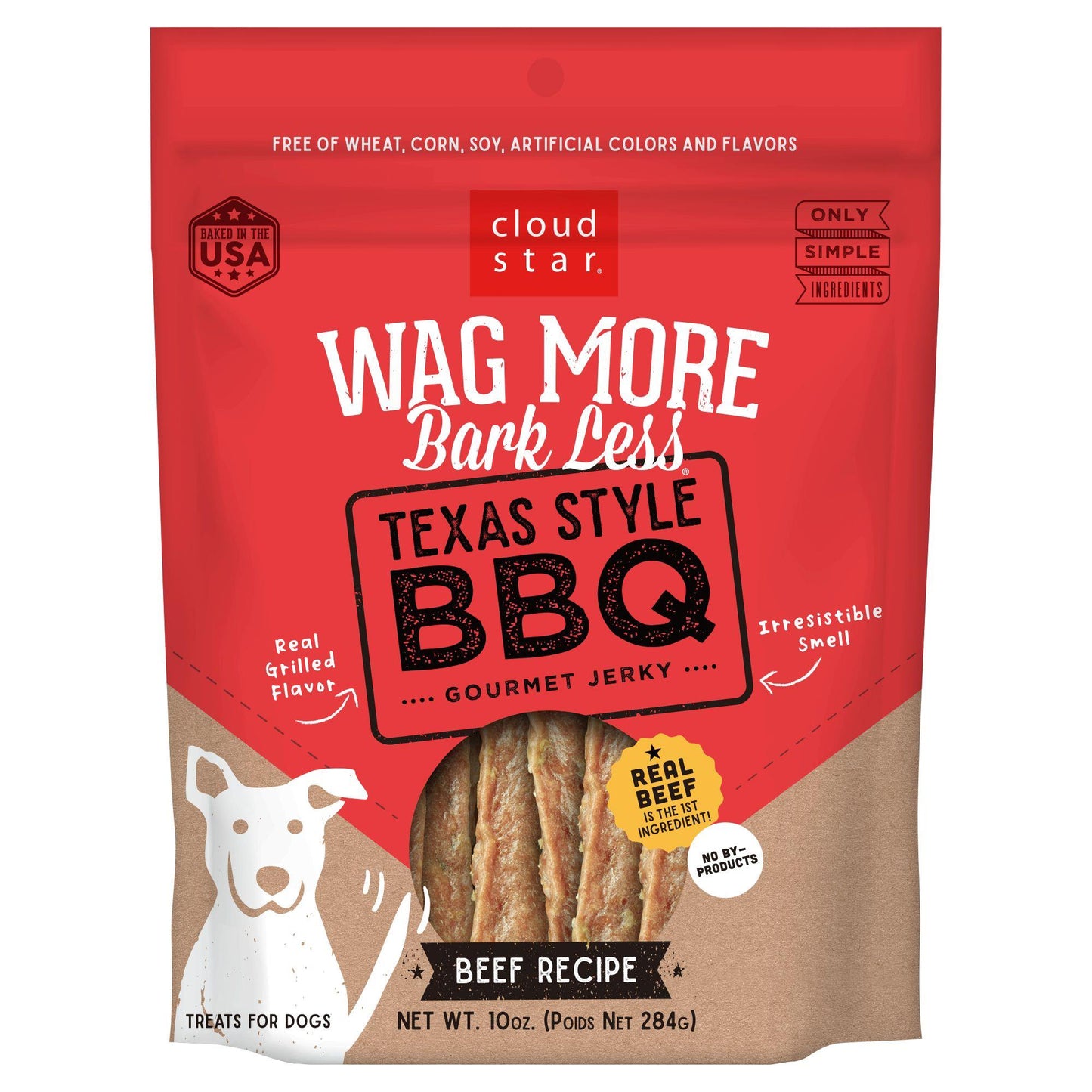 Wag More Bark Less Texas Style BBQ Beef Grilled Jerky 10 oz