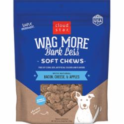 Cloud Star Wag More Bark Less Soft & Chewy with Bacon, Cheese & Apples Dog Treats 6 oz