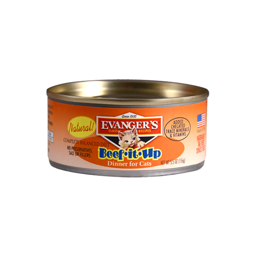 Evanger's Classic Recipes Beef it Up Dinner Grain-Free Canned Cat Food, 5.5-oz