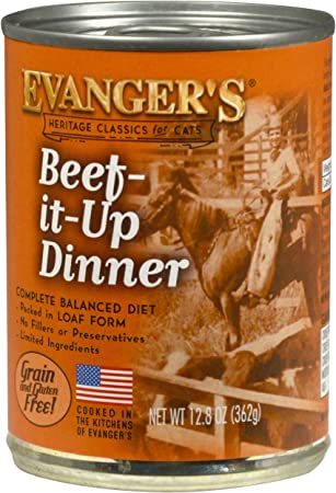 Evanger's Classic Recipes Beef it Up Dinner Grain-Free Canned Cat Food, 12.8 oz