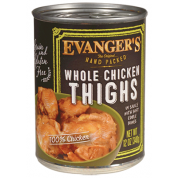 Evanger's Grain-Free Hand Packed Whole Chicken Thighs Canned Dog Food, 11-oz