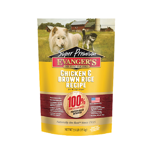 Evanger's Super Premium Chicken with Brown Rice Formula Dry Dog Food, 3 sizes