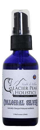 Glacier Peak Holistics Colloidal Silver Antibiotic Spray Dog & Cat Supplement, 2-oz