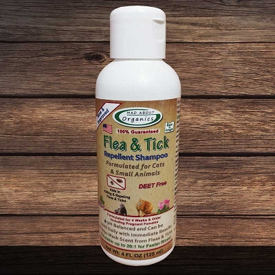 Mad About Organics Organic Anti-Itch Flea & Tick Cat & Small Animal Shampoo, 4-oz