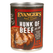 Evanger's Grain-Free Hand Packed Hunk of Beef Canned Dog Food, 12-oz