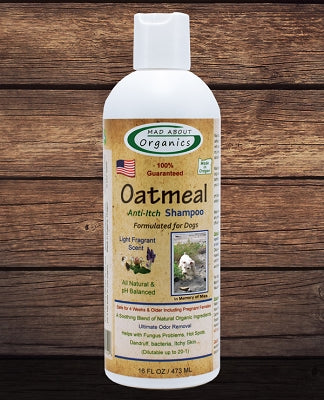 Mad About Organics Organic Anti-Itch Oatmeal Dog Shampoo, 8-oz