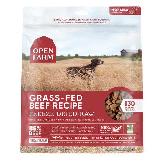 Open Farm Grass-Fed Beef Freeze Dried Raw Recipe for Dogs, 13.5 oz