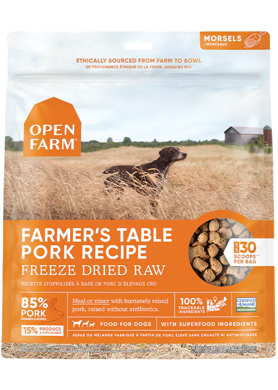 Open Farm Farmer’s Table Pork Freeze Dried Raw Dog Food