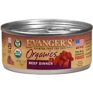Evanger's Organics Beef Dinner Grain-Free Wet Cat Food, 5.5-oz, Case of 24
