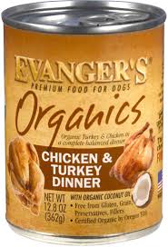 Evanger's Premium Organics Chicken & Turkey Dinner Wet Dog Food, Case of 12, 12.8-oz