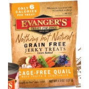 Evanger's Nothing But Natural Quail with Fruits & Vegetables Grain-Free Jerky Dog Treats, 4.5-oz bag