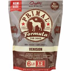 Primal Raw Frozen Canine Patties Venison Formula Dog Food